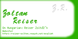 zoltan reiser business card